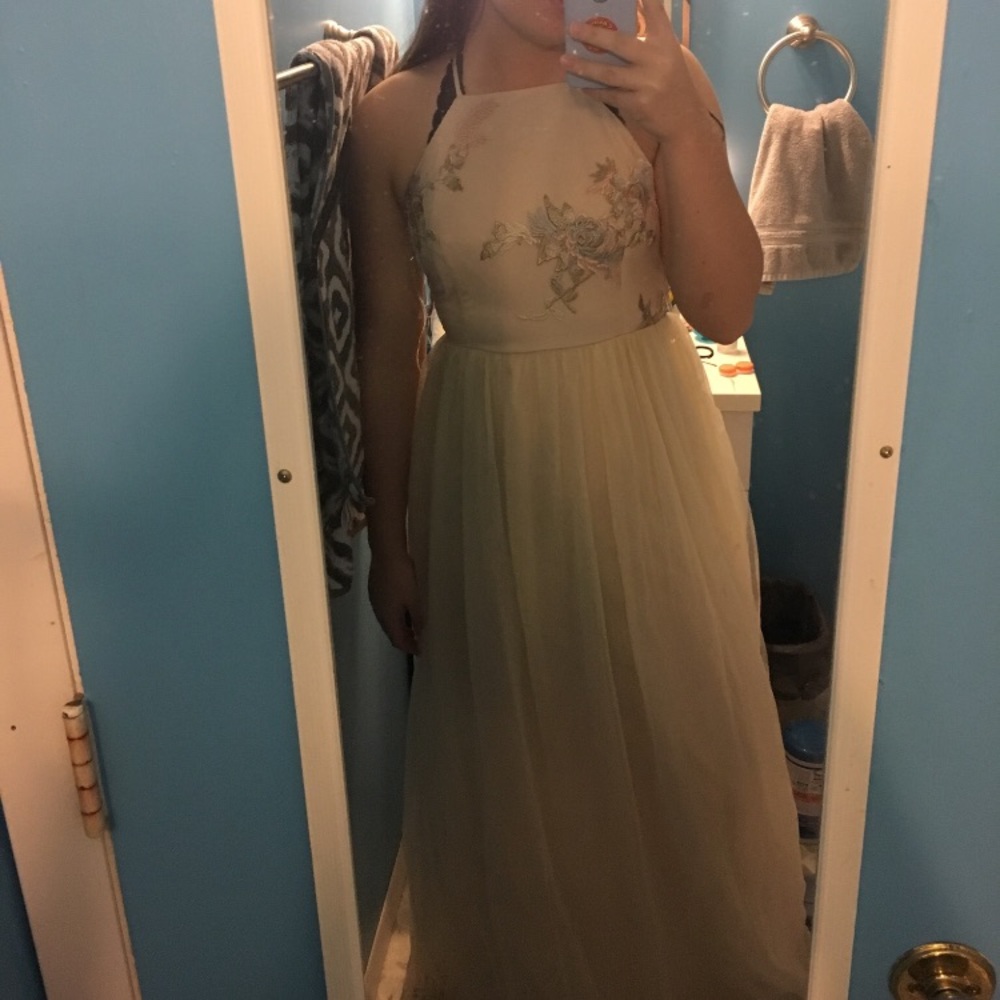 Pale Yellow Prom Dress